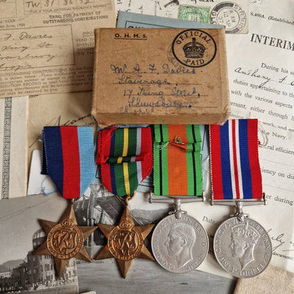 Royal Navy - Pacific Theatre WW2 Medal Group - Shrewsbury - Original Hiroshima Photos RARE