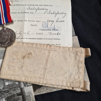 Royal Navy - Pacific Theatre WW2 Medal Group - Shrewsbury - Original Hiroshima Photos RARE