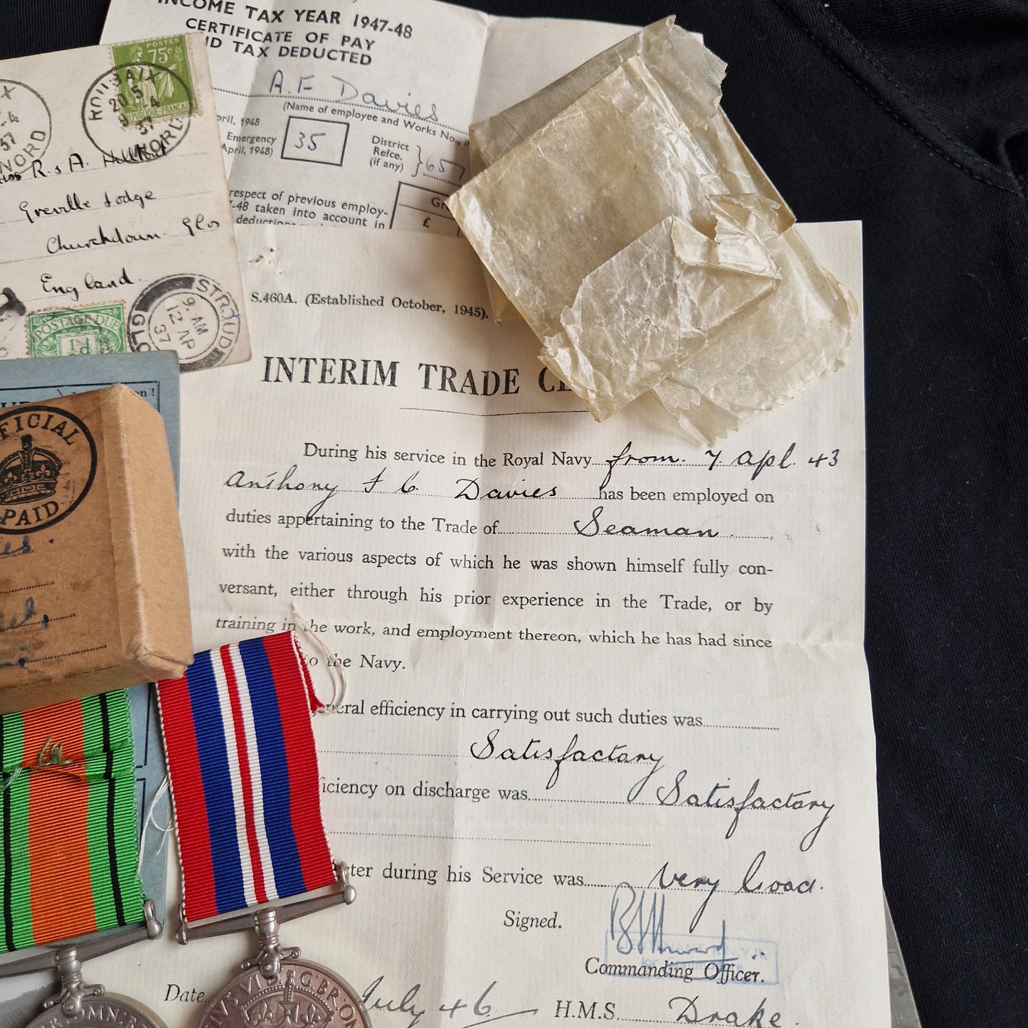 Royal Navy - Pacific Theatre WW2 Medal Group - Shrewsbury - Original Hiroshima Photos RARE