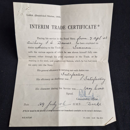 Royal Navy - Pacific Theatre WW2 Medal Group - Shrewsbury - Original Hiroshima Photos RARE