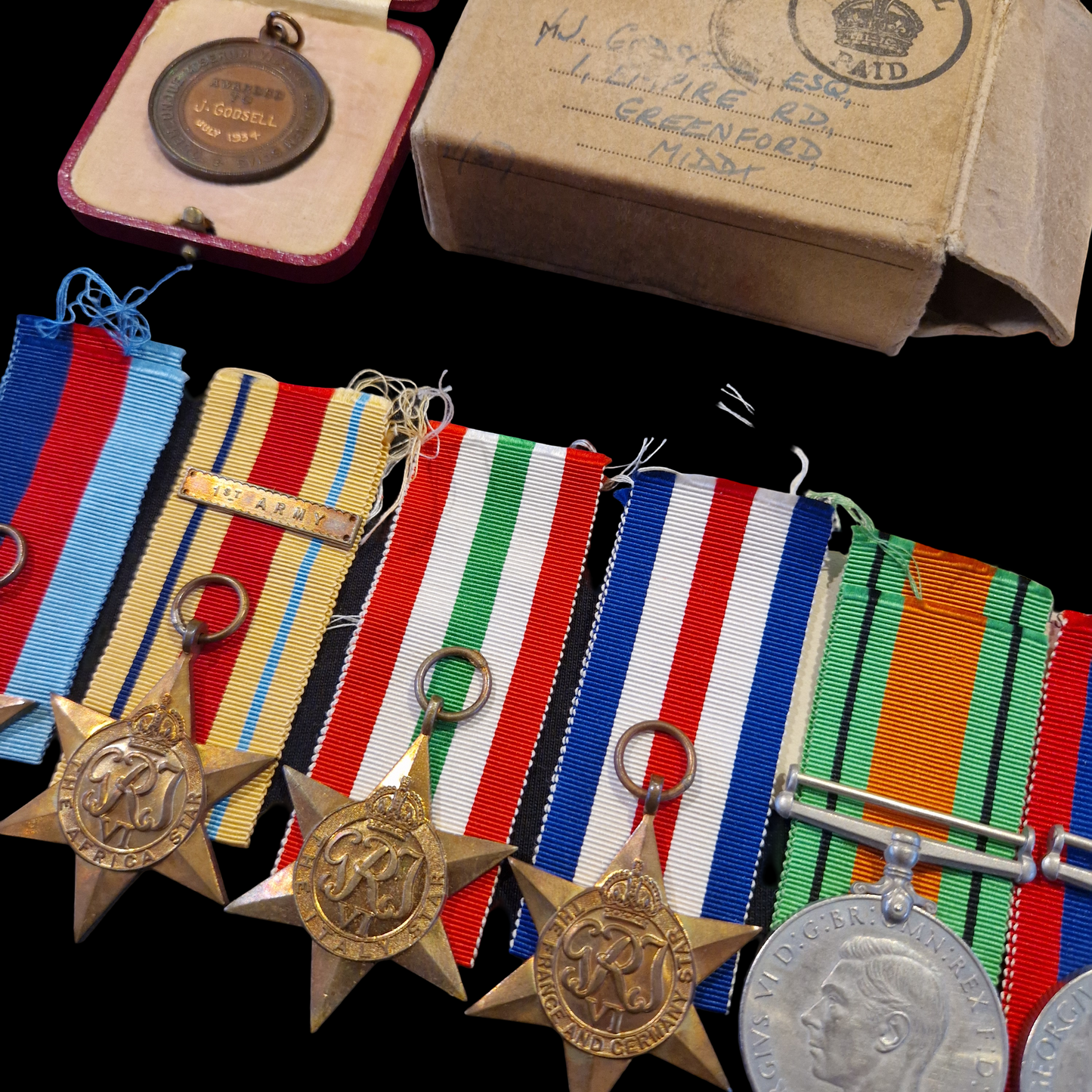 Royal Signals WW2 British Medal Group CAPTAIN Godsell from Hartley Wintney Hampshire