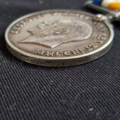 Rifle Brigade - Prisoner of War POW 1918 - British War Medal - From Southwark, London