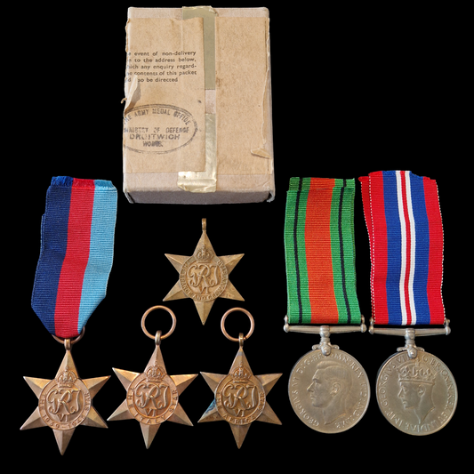 WW2 British Medal Group Later Issue Africa Italy France & Germany Star