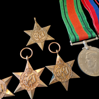 WW2 British Medal Group Later Issue Africa Italy France & Germany Star