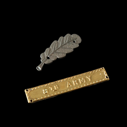 WW2 Copy 8th Army Clasp & Copy Mention in Despatches Oak Leaf – Replacement Items