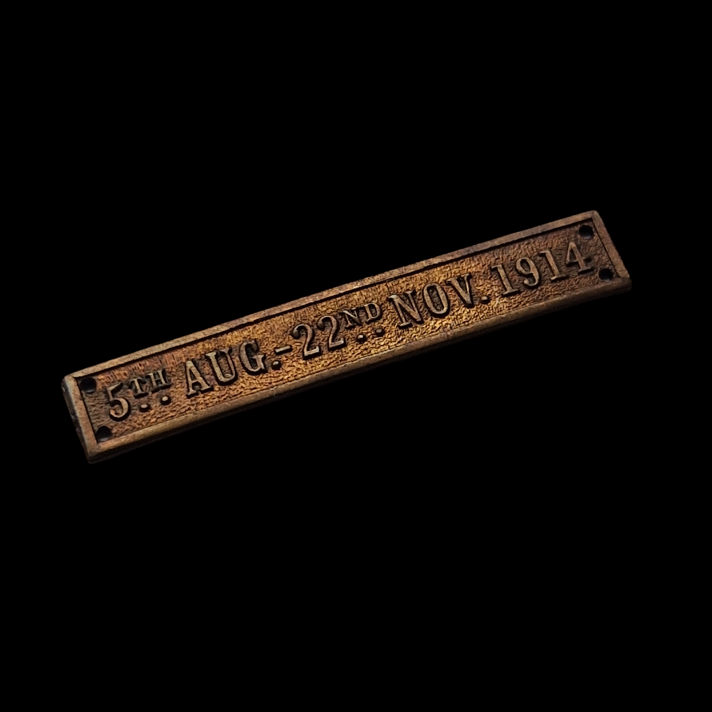 WW1 British 5th Aug – 22nd Nov 1914 Mons Star Clasp Bar 1914 Star Genuine Issue