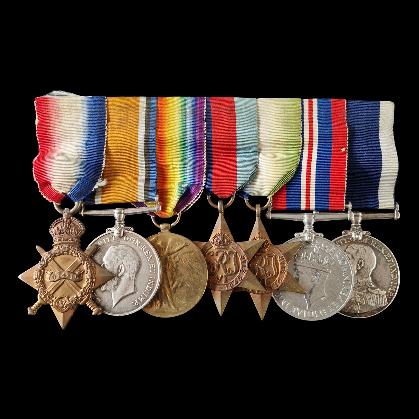 Royal Navy - HMS Comorin 1941 Survivor - WW1 and WW2 Long Service Medal Group - Bognor