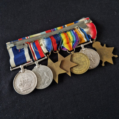 Royal Navy - HMS Comorin 1941 Survivor - WW1 and WW2 Long Service Medal Group - Bognor
