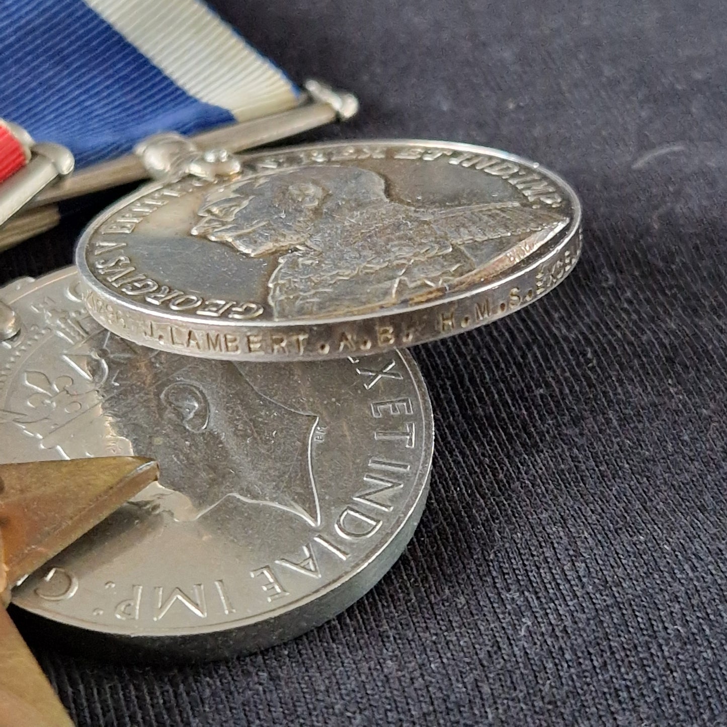 Royal Navy - HMS Comorin 1941 Survivor - WW1 and WW2 Long Service Medal Group - Bognor