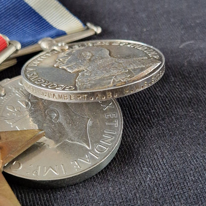 Royal Navy - HMS Comorin 1941 Survivor - WW1 and WW2 Long Service Medal Group - Bognor