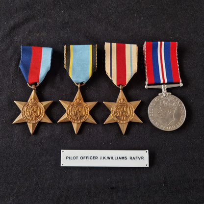 WW2 British Air Crew Europe Star Medal Group of 4 - Royal Air Force RAF