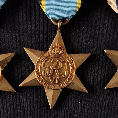 WW2 British Air Crew Europe Star Medal Group of 4 - Royal Air Force RAF