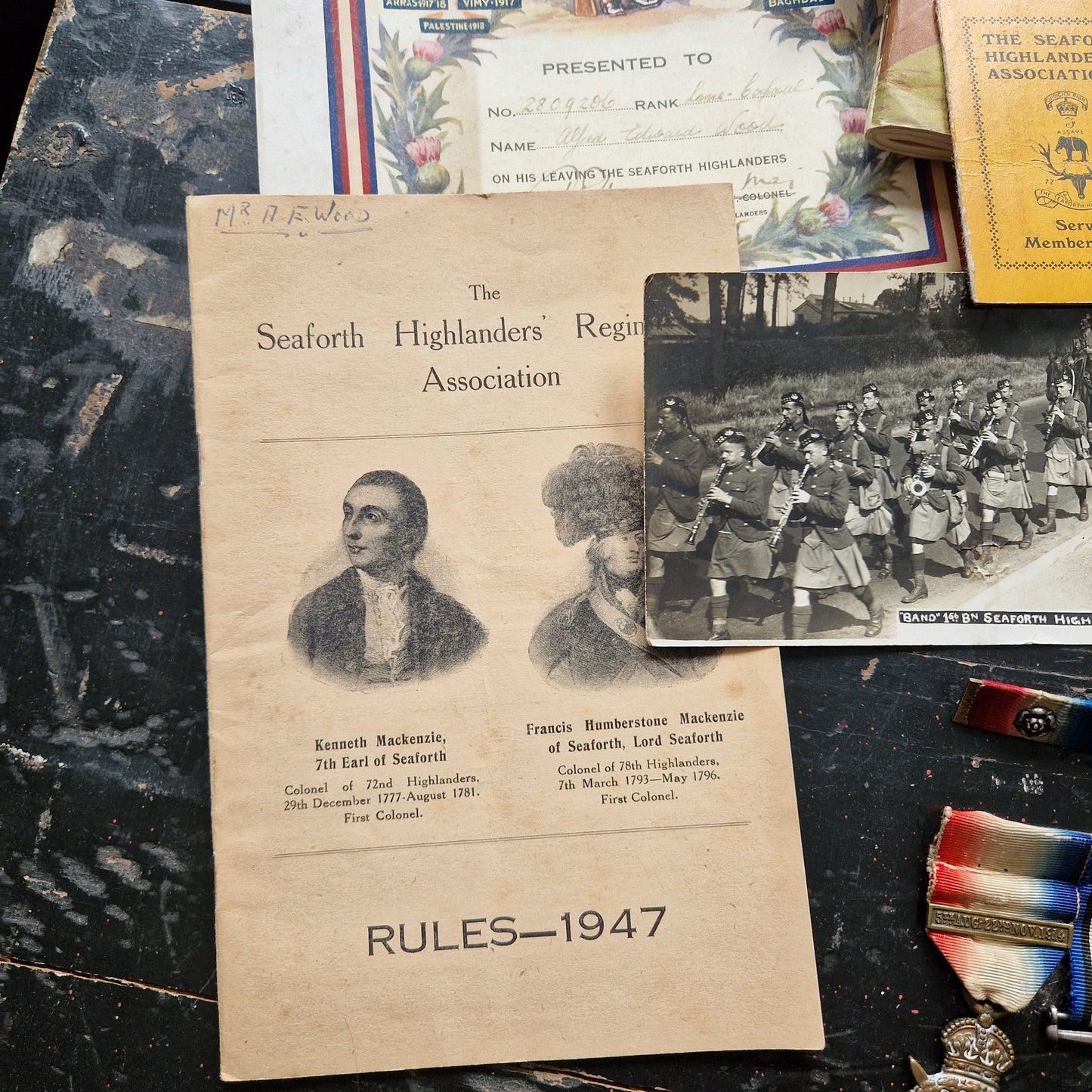 1st Seaforth Highlanders - Bandsman Saxophone Player - WW1 Medal Group Long Service - Home Guard WW2