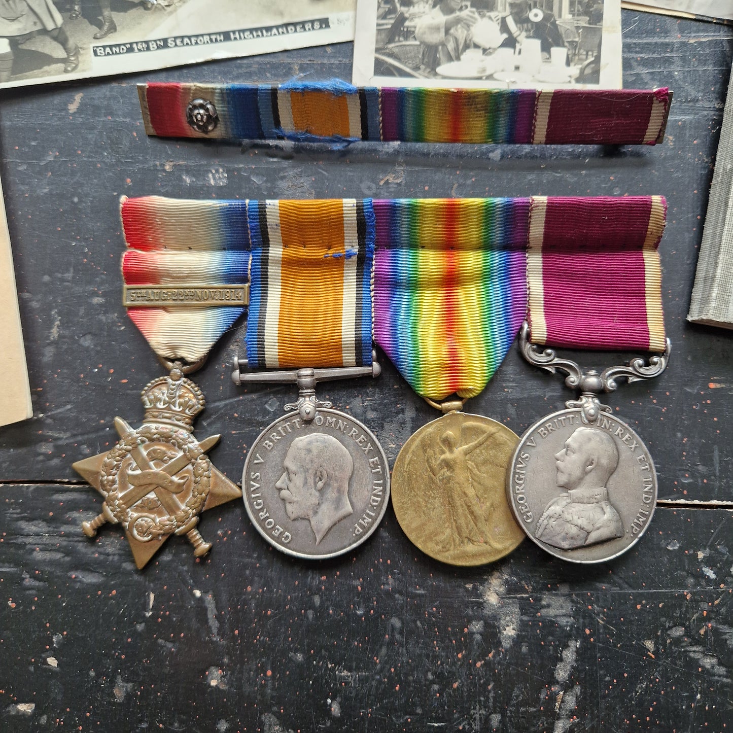 1st Seaforth Highlanders - Bandsman Saxophone Player - WW1 Medal Group Long Service - Home Guard WW2