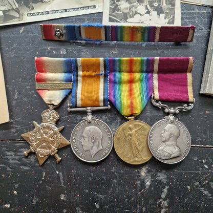 1st Seaforth Highlanders - Bandsman Saxophone Player - WW1 Medal Group Long Service - Home Guard WW2