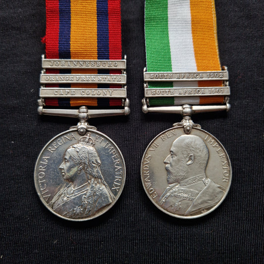Coldstream Guards - Queen's & King's South Africa Medals - Wounded WW1 - Largs, Ayrshire