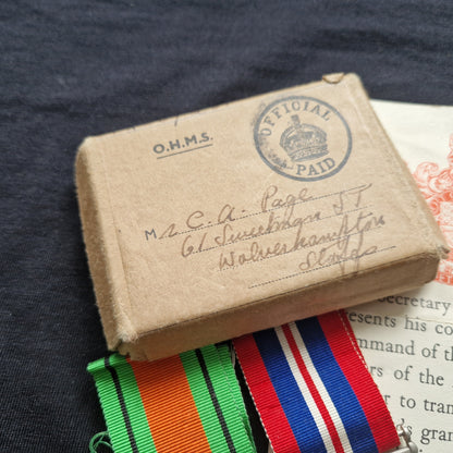 Husband & Wife - Boxed WW2 British Medals - Royal Navy & ATS - Wolverhampton