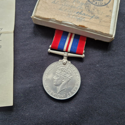 Husband & Wife - Boxed WW2 British Medals - Royal Navy & ATS - Wolverhampton