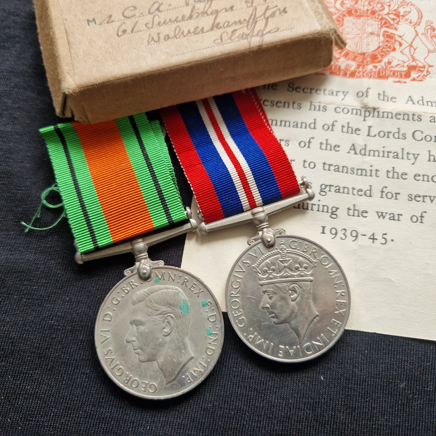 Husband & Wife - Boxed WW2 British Medals - Royal Navy & ATS - Wolverhampton