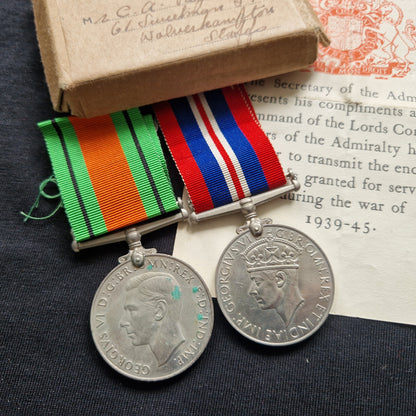 Husband & Wife - Boxed WW2 British Medals - Royal Navy & ATS - Wolverhampton