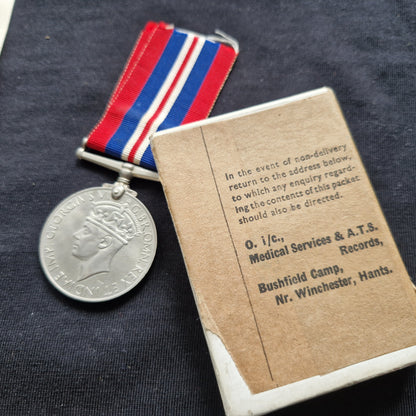 Husband & Wife - Boxed WW2 British Medals - Royal Navy & ATS - Wolverhampton