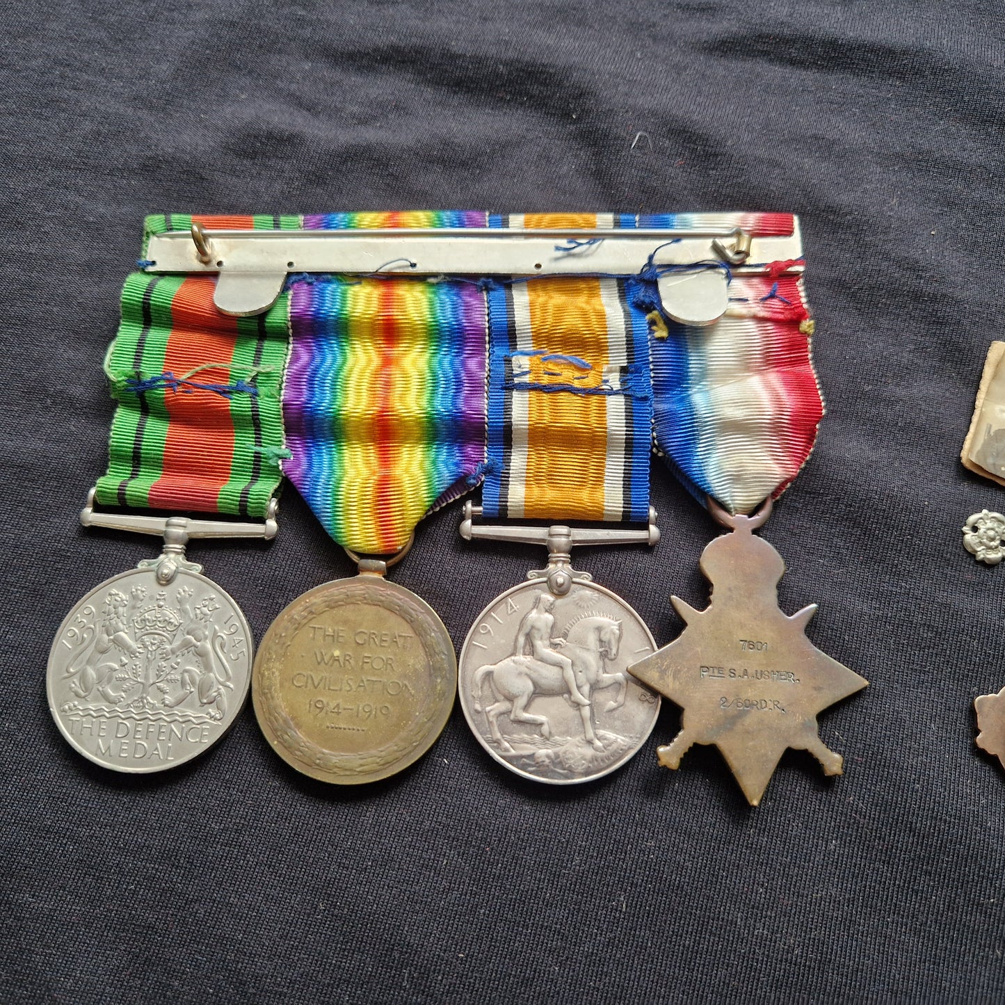 Border Regiment - POW Ypres 1914 - WW1 1914 Mons Star Medal Group - Fire Guard WW2 – From London