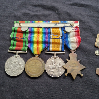 Border Regiment - POW Ypres 1914 - WW1 1914 Mons Star Medal Group - Fire Guard WW2 – From London