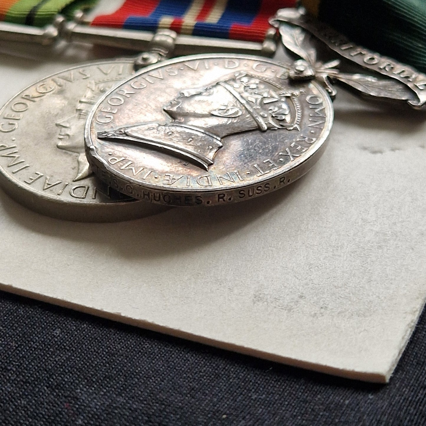 Royal Sussex Regiment WW2 British Medal Group Territorial from Eastbourne Photos