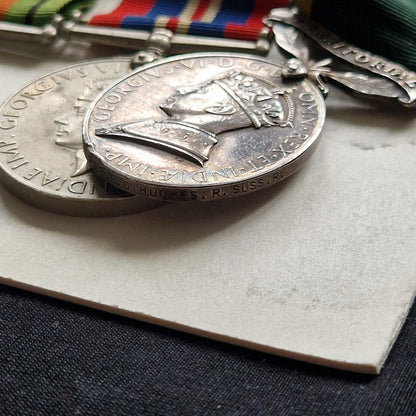 Royal Sussex Regiment WW2 British Medal Group Territorial from Eastbourne Photos