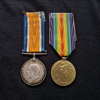 2nd Bn. Seaforth Highlanders - Killed in Action 1918 - WW1 Medal Pair - Late Gordon Highlanders - From Belhelvie, Aberdeen