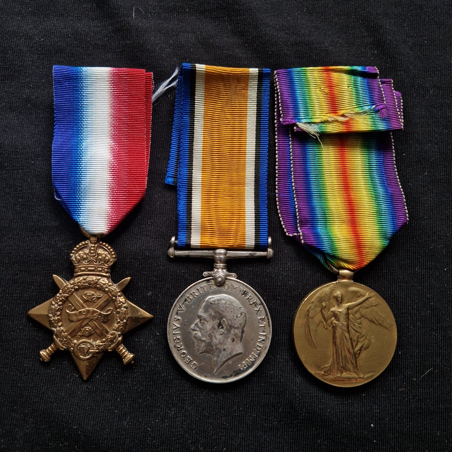 6th Gordon Highlanders - Wounded in Action 1916 - WW1 1914 Mons Star Medal Trio - From Huntly