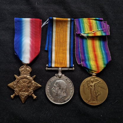 6th Gordon Highlanders - Wounded in Action 1916 - WW1 1914 Mons Star Medal Trio - From Huntly
