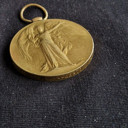 8th Bn. Manchester Regiment - Died of Wounds 1918 - WW1 Victory Medal - From Manchester