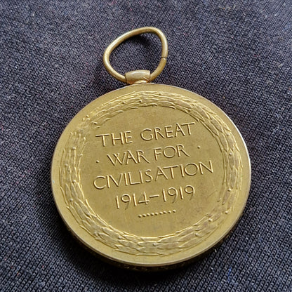 8th Bn. Manchester Regiment - Died of Wounds 1918 - WW1 Victory Medal - From Manchester