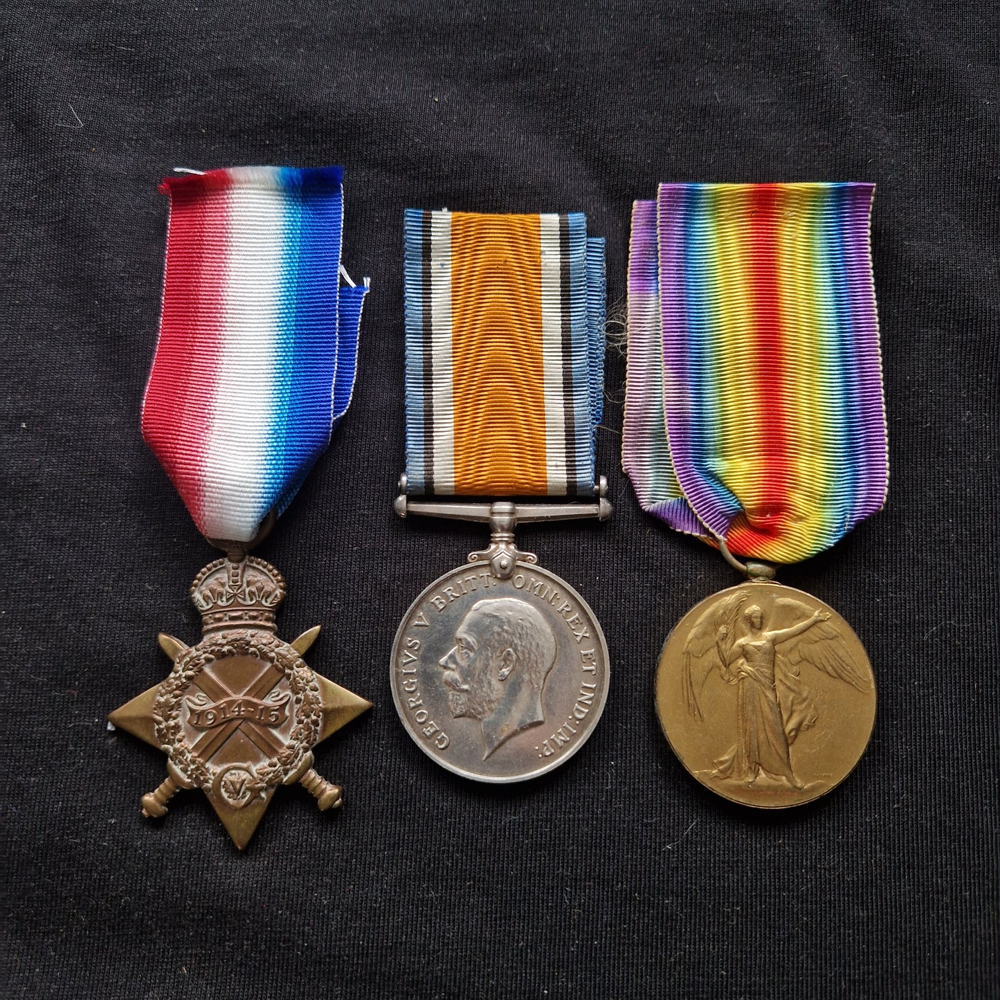 Gordon Highlanders - Killed in Action Battle of Loos Sept 1915 - WW1 Medal Trio - From Cullen, Banffshire
