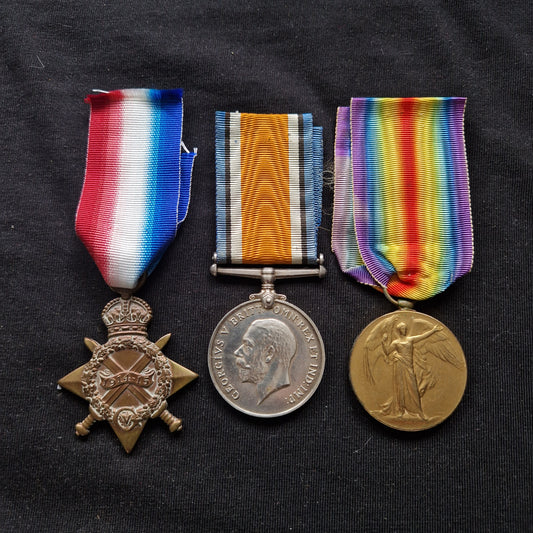 Gordon Highlanders - Killed in Action Battle of Loos Sept 1915 - WW1 Medal Trio - From Cullen, Banffshire