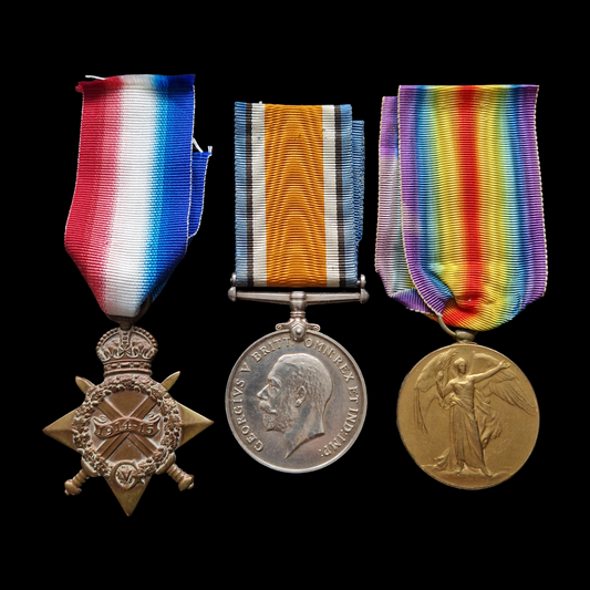 Gordon Highlanders - Killed in Action Battle of Loos Sept 1915 - WW1 Medal Trio - From Cullen, Banffshire