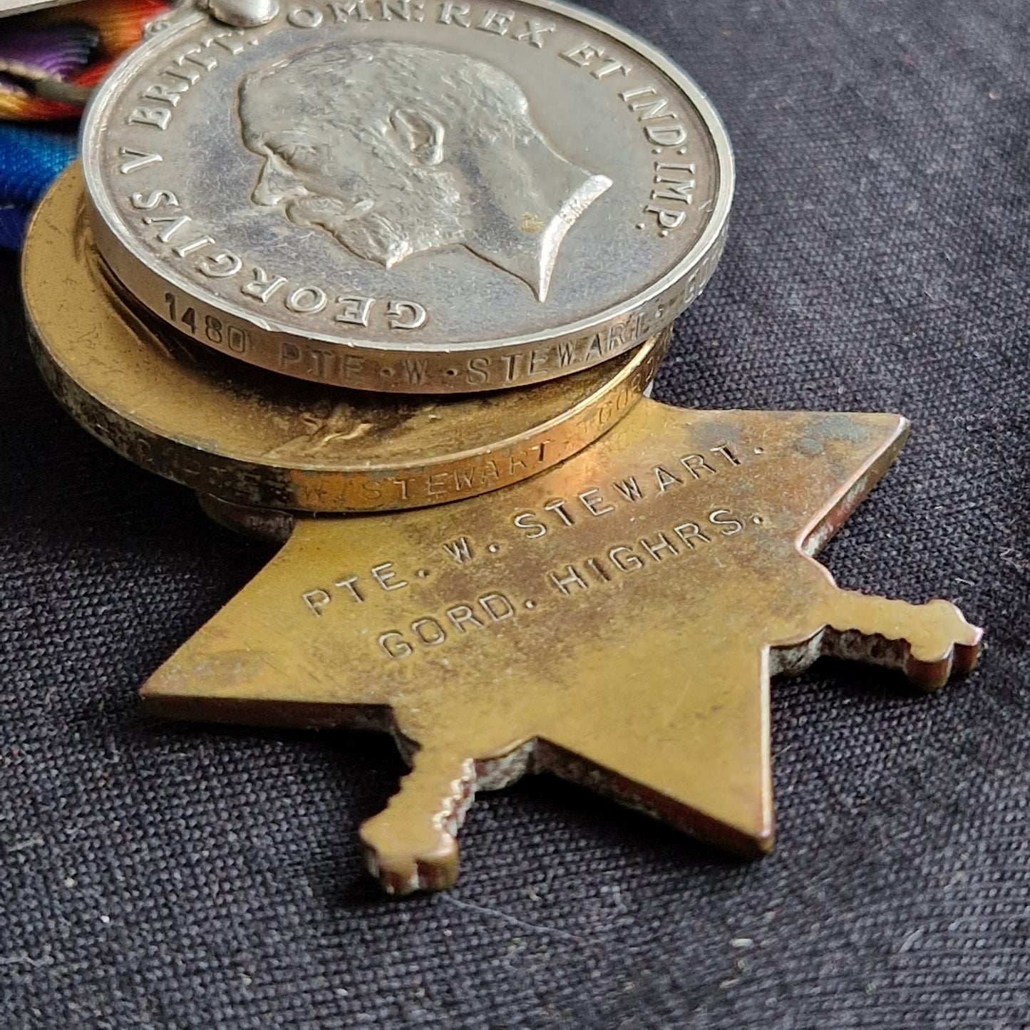 Gordon Highlanders - Killed in Action Battle of Loos Sept 1915 - WW1 Medal Trio - From Cullen, Banffshire