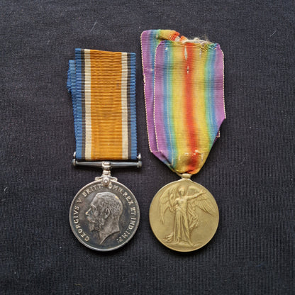 Argyll & Sutherland Highlanders - Wounded in Action 1918 - WW1 Medal Pair - From Paisley, later Toronto