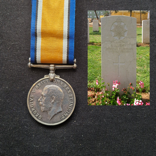 Middlesex Hussars - Killed in Action Battle of Buqqar Ridge 1917 Palestine VC Action - WW1 British War Medal - Chelsea