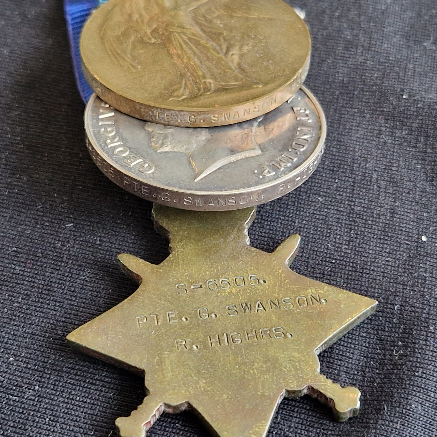 Black Watch (Royal Highlanders) - WW1 Medal Trio and Soldier's Pocket Bible