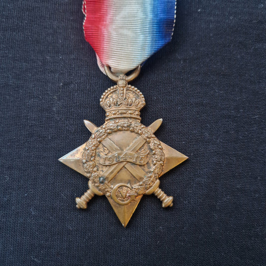 Seaforth Highlanders - Killed in Action Persian Gulf 1916 - WW1 Medal 1914-15 Star - From, Lanark