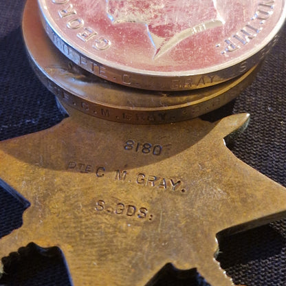 Scots Guards - Killed in Action 1914 - Mons 1914 Star Medal Trio - From Aberdeen