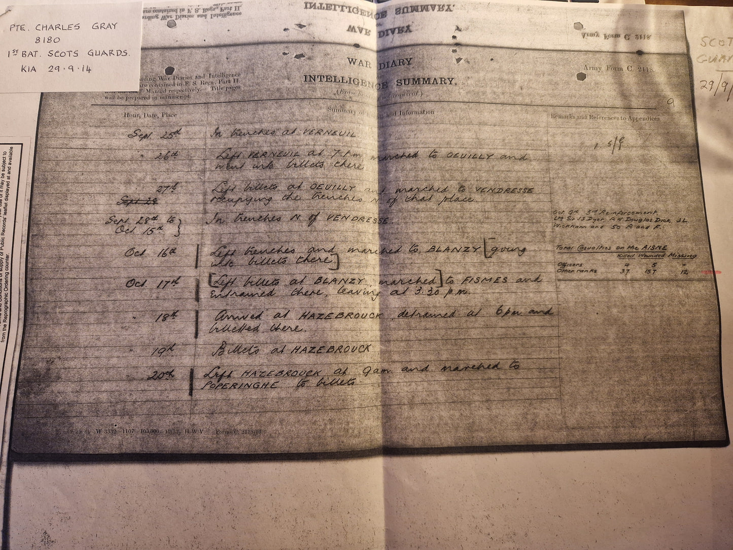 Scots Guards - Killed in Action 1914 - Mons 1914 Star Medal Trio - From Aberdeen