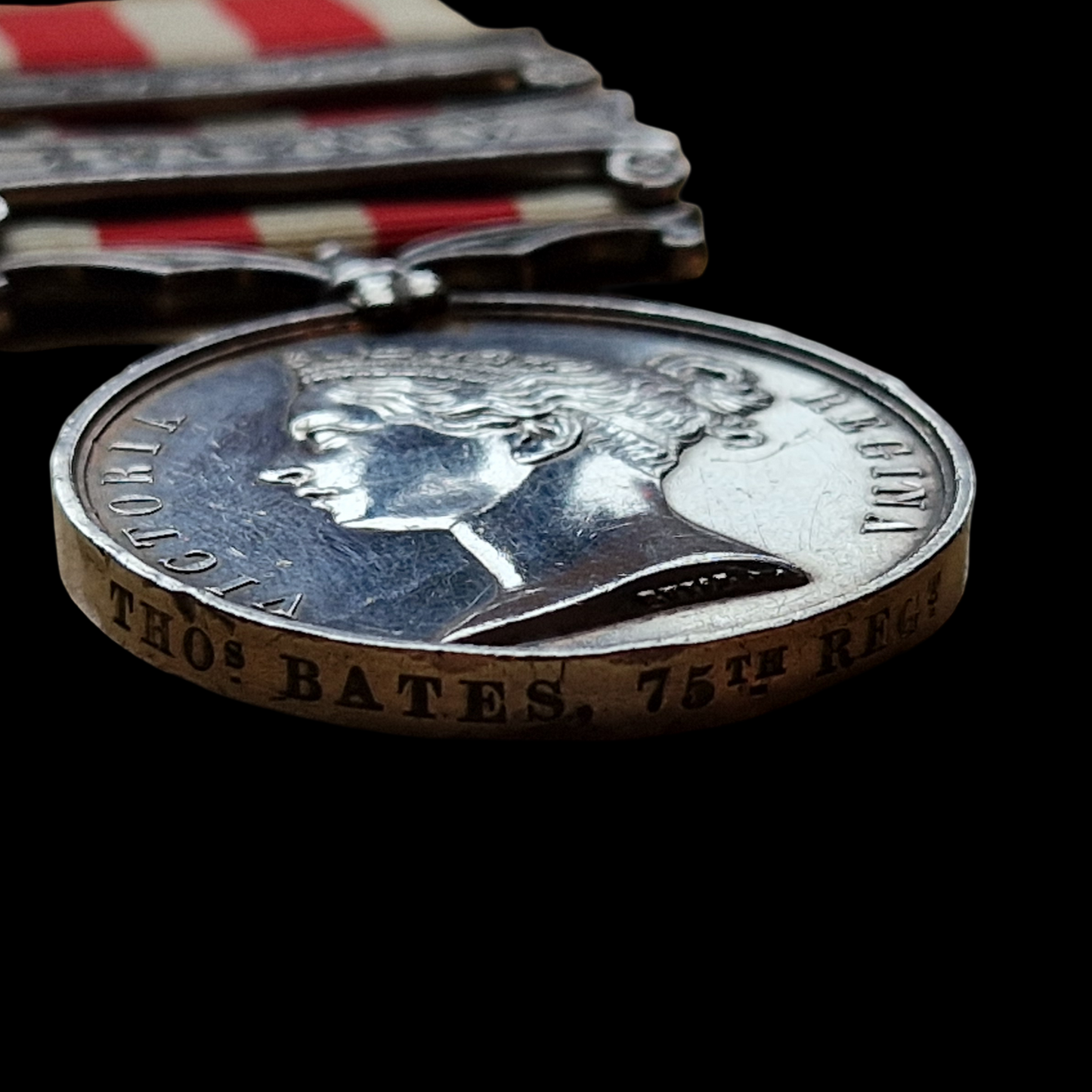 Indian Mutiny Medal 75th Stirlingshire Regiment DIED OF WOUNDS AT DELHI 1857