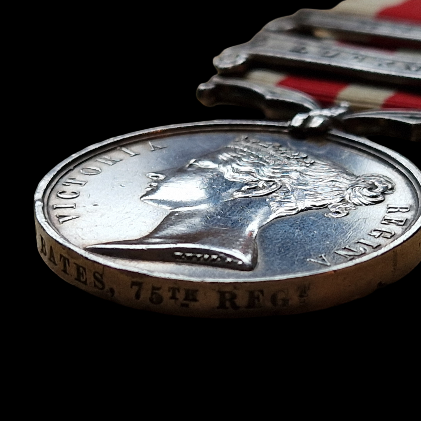 Indian Mutiny Medal 75th Stirlingshire Regiment DIED OF WOUNDS AT DELHI 1857