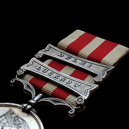 Indian Mutiny Medal 75th Stirlingshire Regiment DIED OF WOUNDS AT DELHI 1857
