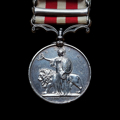 Indian Mutiny Medal 75th Stirlingshire Regiment DIED OF WOUNDS AT DELHI 1857