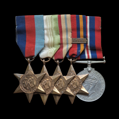 WW2 British Medal Group Atlantic Star Burma Pacific Clasp Africa Royal Navy