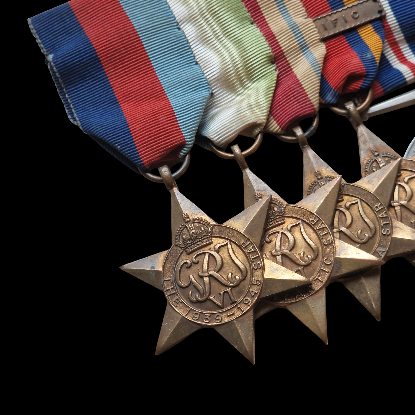 WW2 British Medal Group Atlantic Star Burma Pacific Clasp Africa Royal Navy